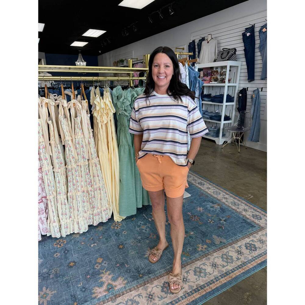 NEW ROYCE BRAND naples crew neck oversized top in lavender